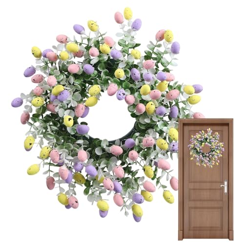 Catálogo para Comprar On-line Coronas y guirnaldas - los preferidos. 43 Genérico Coronas de Pascua con Huevos de Colores para la Puerta de | Adornoss Colgantes Artificiales para Puerta de con Huevos de Colores y Ramas Mixtas, decoración del hogar...