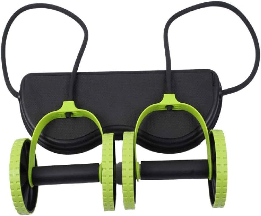 Abdominal Multifunctional Exercise Equipment Ab Wheel Roller with Resistance Bands Knee Mat Waist Slimming Trainer at Home Gym