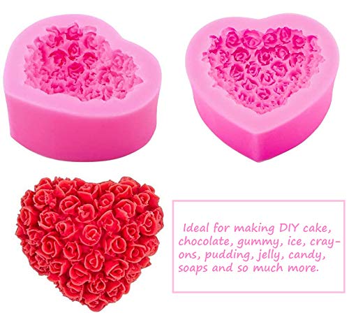 3-teiliges Herz-Silikonformen-Set In Rosa – Vielseitig Für Schokolade, Fondant & Backen