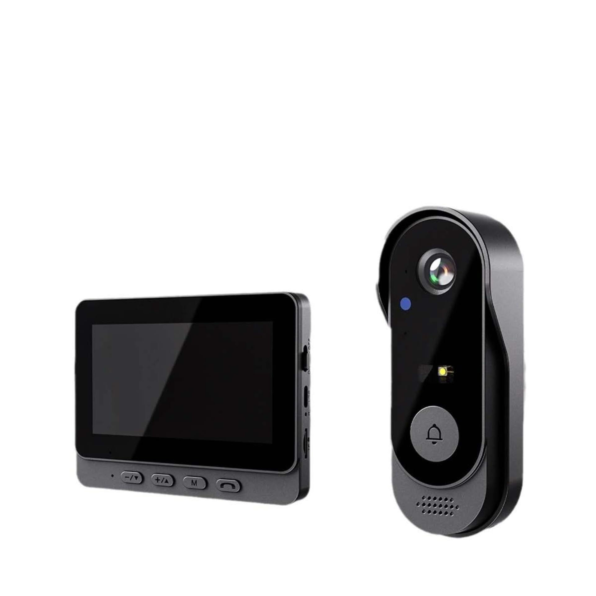 Sproutsage Black X8 Home Smart Video Doorbell, Featuring A Display Screen, Two-Way Audio, And Hd Video Surveillance