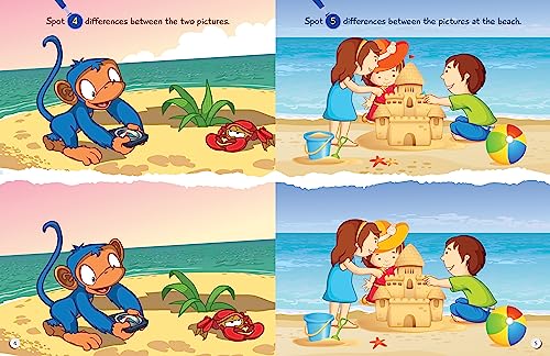 Image of Brain Activity Book for Kids - Spot Differences - Brain Boosting Activity Book - Early Learning - Activity Book for Children - 3 to 7 Years Old Kids