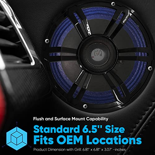 Pyle 6.5" Component Speakers for Car Audio, 2 Pair Kit Includes Pair of Crossover Networks and 1'' Aluminum Tweeters - Image 3