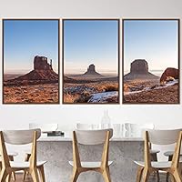3 Piece Framed Canvas Wall Art Mountain Top Landscape Canvas Prints Home Artwork Decoration for Living Room,Bedroom - 16