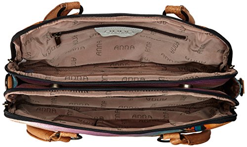 Image of Anna by Anuschka Women's Hand-Painted Genuine Leather Multi Compartment Satchel