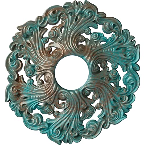 Image of Ekena Millwork CM19ORCGS Orrington Ceiling Medallion, Copper Green Patina