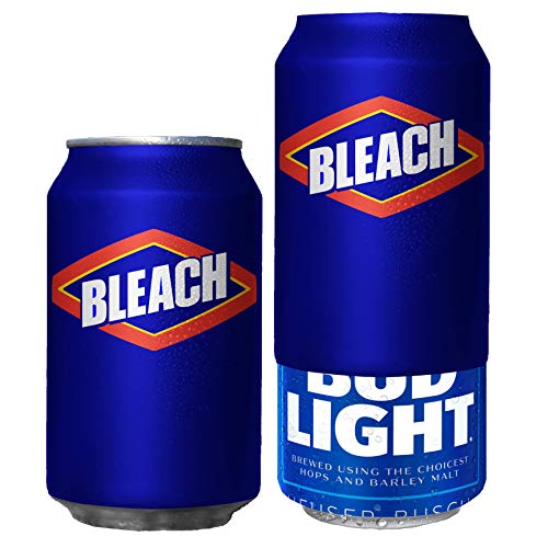 Beersy Can Cover Silicone Sleeve Hide a Beer to Look Like Soda, Fits 12 oz, Novelty Alcohol Disguise for Outdoor Events, Bleach