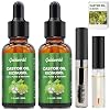 2 Pack Rizinusöl,Rizinus öl Kaltgepresst,Castor Oil Wimpern Serum Test,Haare öl Schneller Wachsen,Parfümöle für Damen…