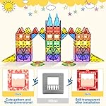 Magnetic-Building-Tiles-Kids-Toys-STEM-Magnetic-Blocks-Sensory-Toys-Kids-Games-Magnet-Building-Toys-for-Boys-and-Girls-Aged-3-Kids-Brain-Development-Preschool-Kindergarten-Toddler-Toys