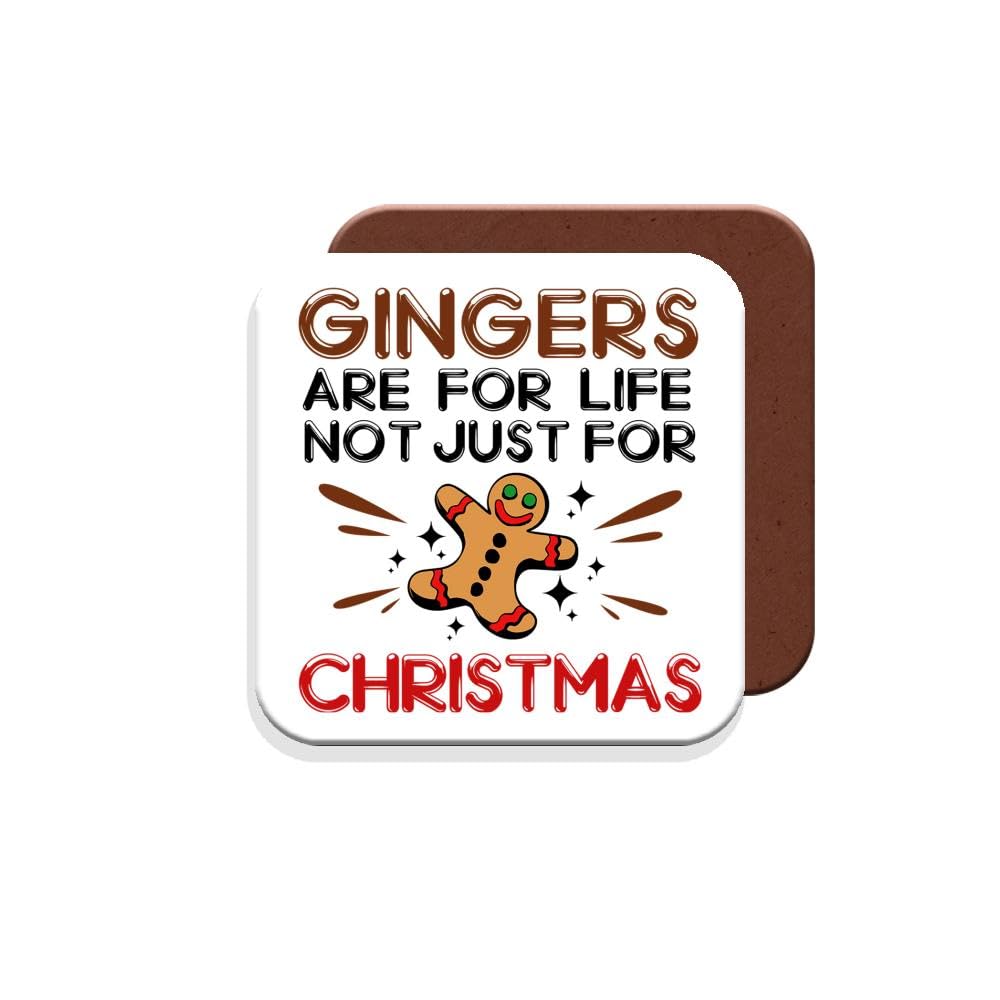 Muggz Coaster Gift For Ginger Hair - Gingers Are For Life Not Just For Christmas - Giftset - Made By In The Uk