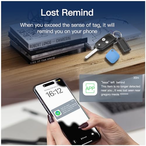 Image of Air Tracker Tag 4 Pack Bluetooth Luggage Tracker tag Locator Works with Apple Find My,Smart Tracker for Suitcase, Bag, Backpack, Wallet,Replaceable Battery Smart tag Item Finder