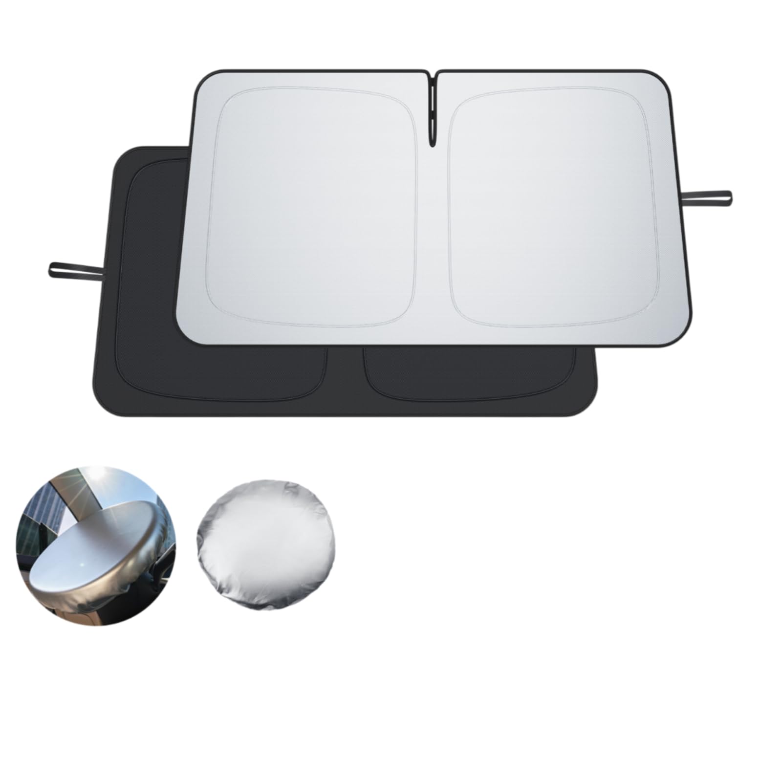 ECOZEN Parasole per parabrezza Anteriore Volvo XC40 C40 Recharge EX40 2018-2026 Parasole pieghevole su misura, tessuto ispessito, Protettore Contro i Raggi UV Protezione Anteriore Auto XC40 Accessori