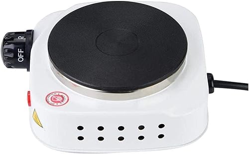 Miniatura 6 de Mini estufa, quemador eléctrico único, compacto y portátil, placa caliente de temperatura ajustable, calentador doméstico multifuncional de 500 W