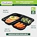 Freshware Meal Prep Containers [21 Pack] 3 Compartment with Lids, Food Storage Containers, Bento Box, BPA Free, Stackable, Microwave/Dishwasher/Freezer Safe (24 oz)