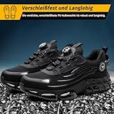 FOGOIN Sicherheitsschuhe Herren S3 Explorer 3.0 Sportliche Arbeitsschuhe Leicht Trends Drehknopf Anti-Smash und Anti-Punktur Arbeit Versicherung Schuhe Unisex