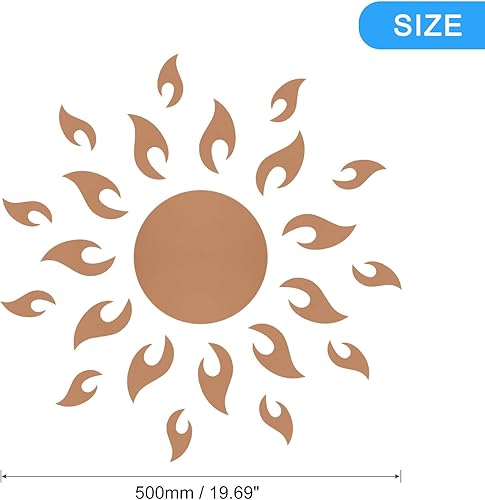Miniatura 2 de uxcell Adhesivos acrílicos para pared, 1 juego de calcomanías autoadhesivas extraíbles de flores de sol para el hogar, sala de estar, dormitorio,