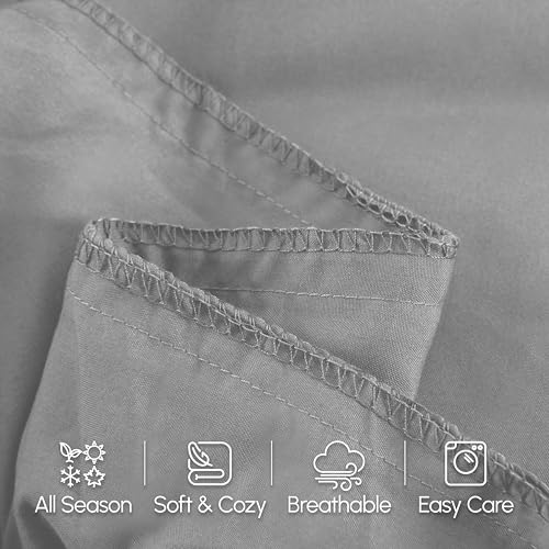 Image of Elegant Comfort Luxury Ultra-Soft 1-Piece Body Pillowcase - 1500 Premium Hotel Quality Microfiber Double Brushed - Wrinkle Resistant, Body Pillowcase Size, Silver