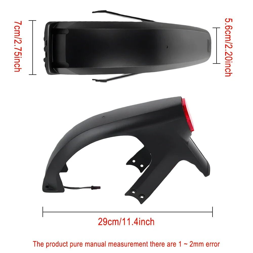 JOYSOG Garde-boue arrière pour trottinette électrique Ninebot F3 F3 Pro avec accessoires feux arrière