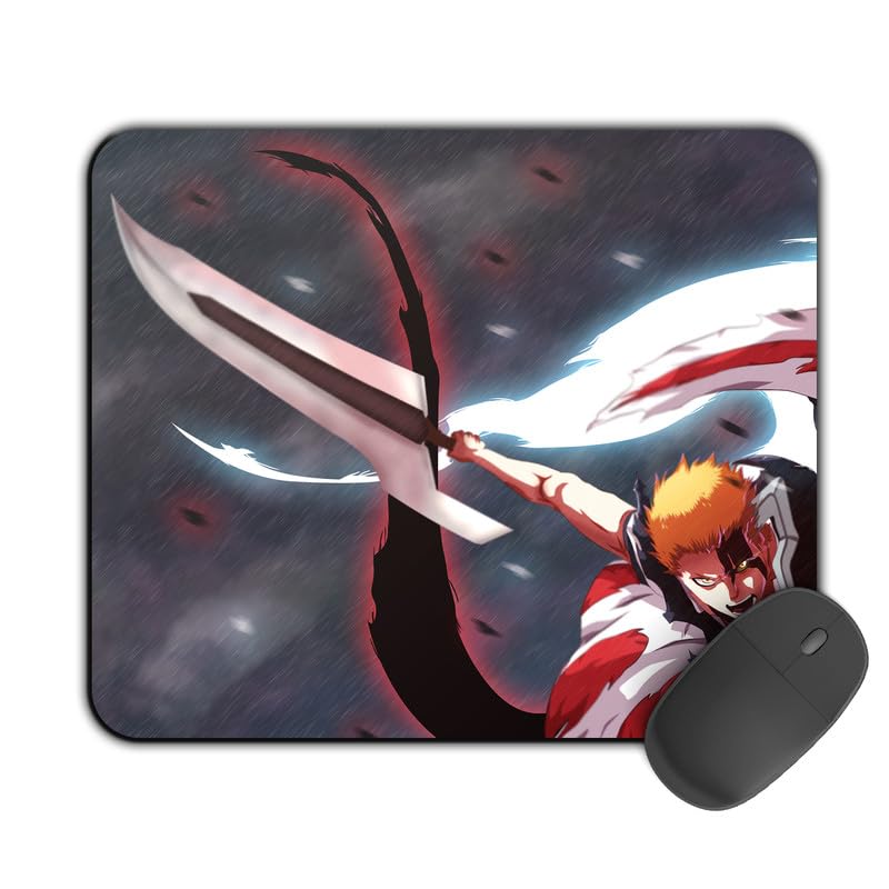 Image of Printed Designer Mouse Pad Ichigo True Bankai (200MM X 240 X 3MM) Enhance Gaming and Work Performance Comfortable and Precise Non-Slip Water Proof Bleach Mouse Pad.