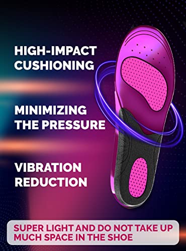 Image of CRUVHEAL Sport Running Insoles Men - Shock Absorbing Athletic Inserts, XS