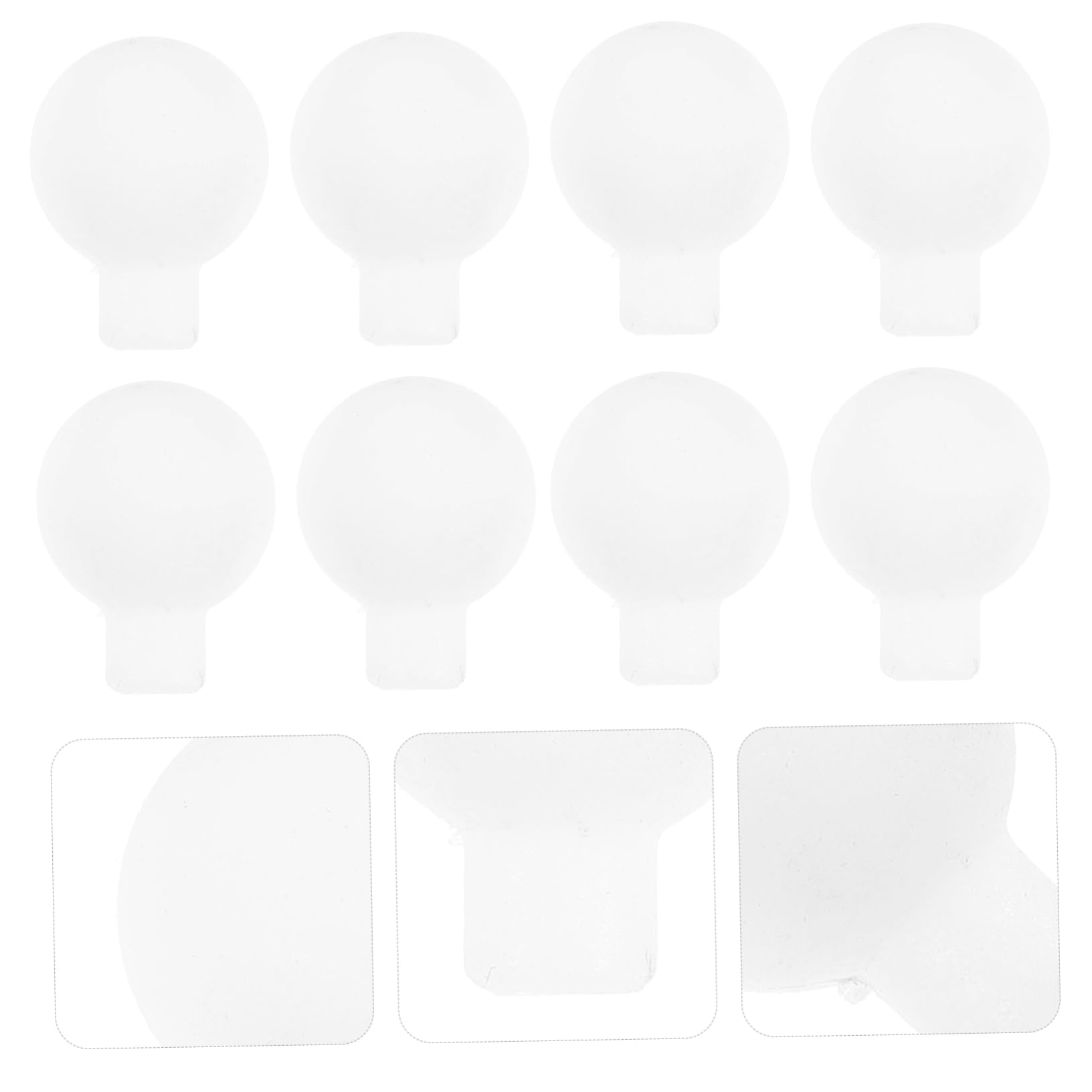 Uonlytech 100pcs String Globe Light Bulbs Led Bulb Fairy Accessories Replacement Globe Lampshade Light Bulb Cover Replacement Lampshade Lamp Beads Decorate Pendant Round Beads Abs Dome Cover - Image 3