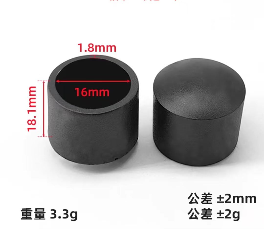 10 tappi in gomma per tubi, diametro interno 2,5 ~ 19 mm, in PVC, rotondi, per viti di identificazione, per mobili, tappi per viti
