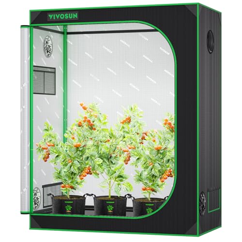 VIVOSUN S425 2x4 Grow Tent, 48'x24'x60' High Reflective Mylar Grow Tents with Observation Window and Floor Tray for Hydroponics Indoor Plant for VS2000