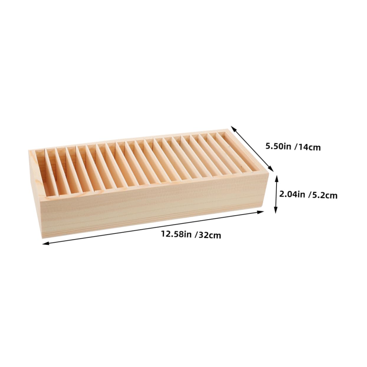 VILLCASE Porta Biglietti da Visita in Legno Beige, Scatola Contenitore Multifunzione a Scomparti, Struttura Staccabile, per Ufficio e Casa, Set 2 Pezzi