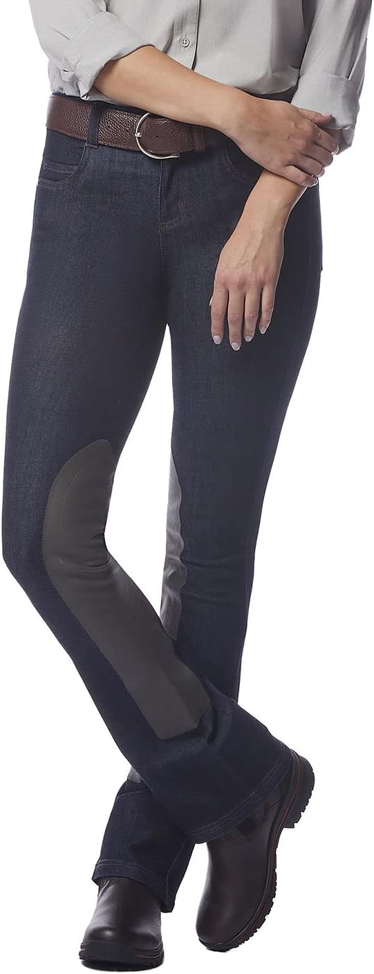 Kerrits Women's Stretch Denim Bootcut Riding Breeches – Tall – Comfy Bootcut Horse Riding Jeans with Extended Patch