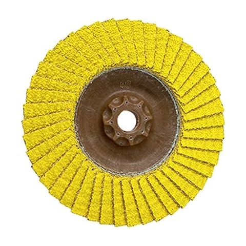 CS Unitec PLANTEX SunFire Ceramic Trimmable Flap Disc, Eco-Friendly Hybrid 40/60 Grit Grinding Wheel, 4.5" Dia, 5/8" x 11 Hub, Type 29, Made in Germany, 10 Pack Abrasive Wheels Cover