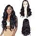 Produktbild Maxine Body Wave Lace Front Wig 100% Unprocessed Virgin Human hair 180% Density Natural Hairline Brazilian Human Hair Lace Front Wig With Baby Hair for Black Women Natural Color (18inch)