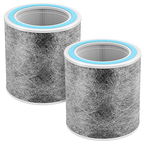 Image of 2 Pack HP102 Replacement Filter, Compatible with Shark HP102 & Shark HC452, True HEPA for 99.97% of Particles, Compare Part #HE1FKPET, #HE1FKBAS