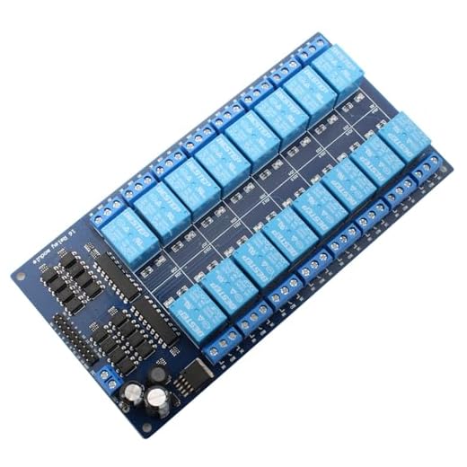 RUNCCI-YUN 1 Pezzi Modulo Relè a 16 Canale 5V,Scheda Relè 5V con Fotoaccoppiatore scheda di espansione trigger Alto e Basso,per Raspberry Pi e scheda Arduino