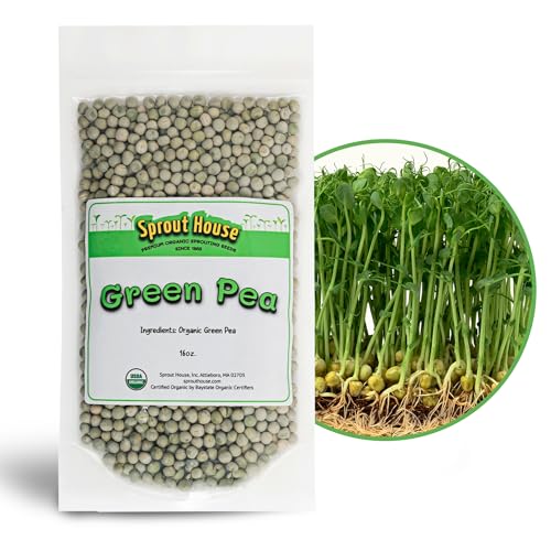 The Sprout House Green Peas - Organic Green Peas for Sprouting or Cooking, High Germination...