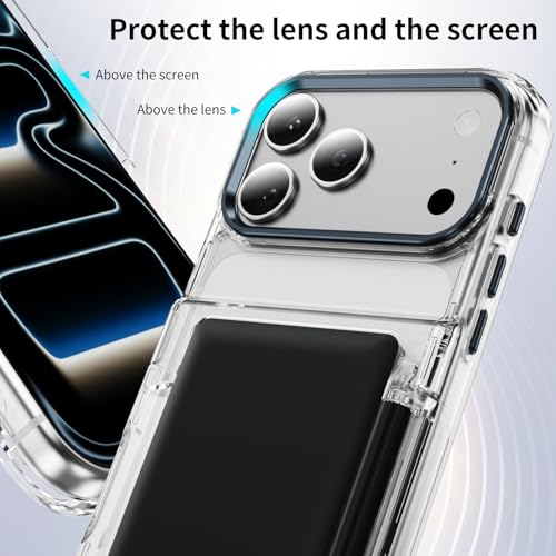 Coque iPhone 17 Pro 6,3 pouces antichoc transparente PC TPU rigide noir JF