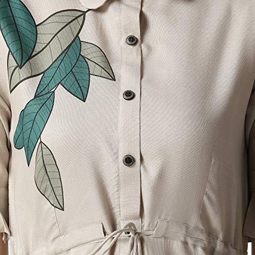 Image of OM SAI LATEST CREATION Designer Slub Cotton Fully Stitched Anarklai Kurti for Women & Girls on Jeans Palazzo or Skirt (Plus Size Upto 2XL)-(Grey)