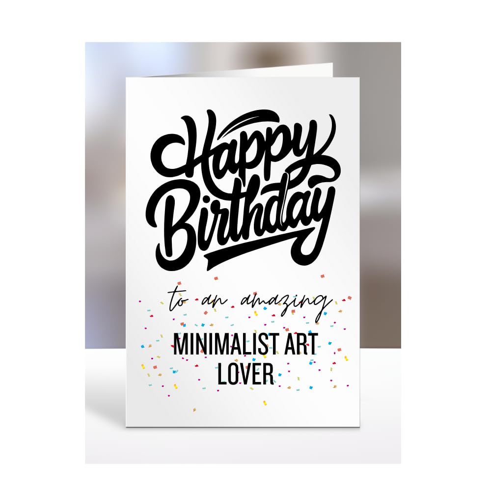 Card for minimalist art lover, Happy Birthday Gifts for Men or Women, Him, Her, Presents for Christmas, Appreciation, To an amazing, A5-169_118