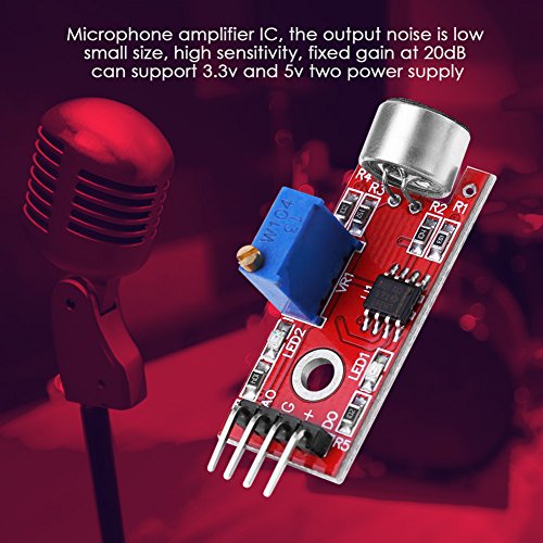 Breakout Sensor Hoge Gevoeligheid Microfoon Audio Versterker Module Uitgang 20dB Gain Laag Geluidsniveau DC 3.3 V/5 V - Afbeelding 5