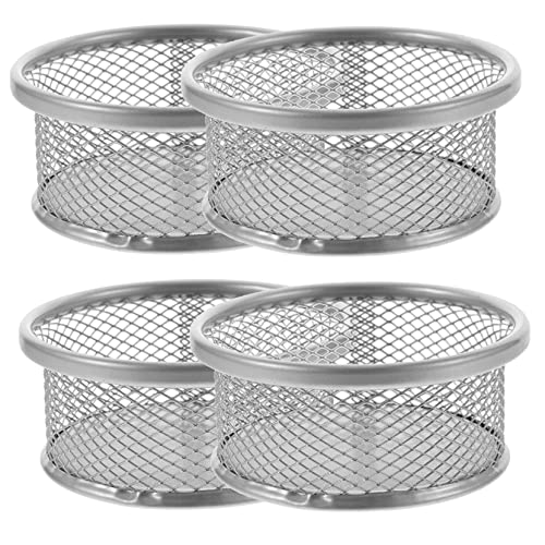 Holibanna 4Pcs Mesh Clip Holders Stylish Office Storage Baskets for Organizing Items for Desk Organization and Lightweight Design