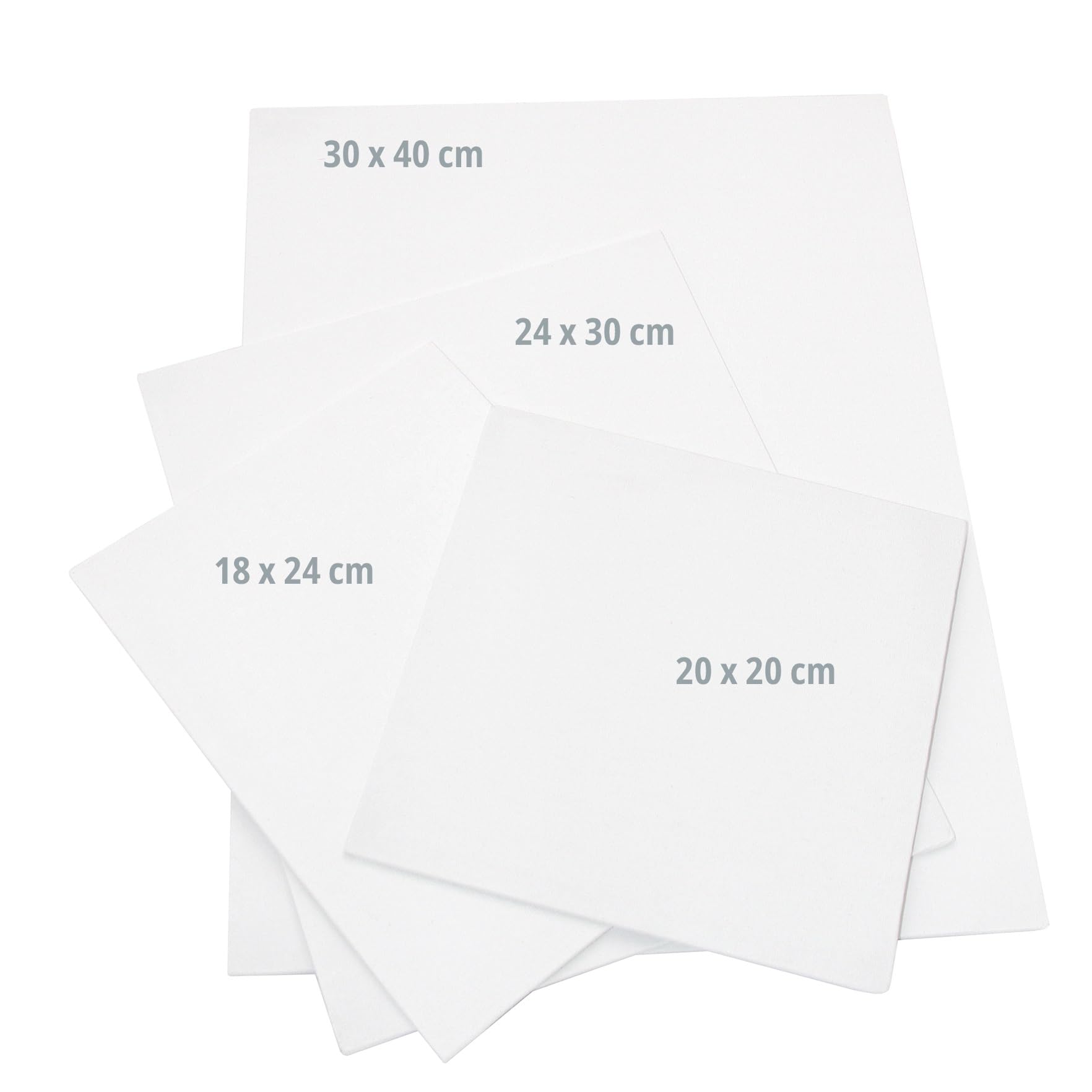 Set 4 Cartoncini Da Pittura Ovali 24x30cm - Tela 320g/m² Per Acrilico E Olio - Foto 4