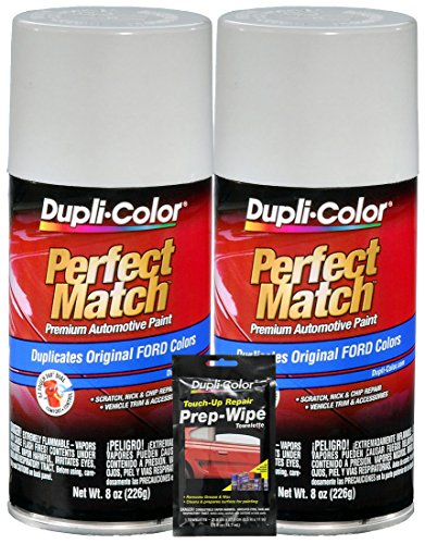 Dupli-Color Oxford White Exact-Match Automotive Paint for Ford Vehicles (8 oz.), Bundles with Prep Wipe (3 Items) #1