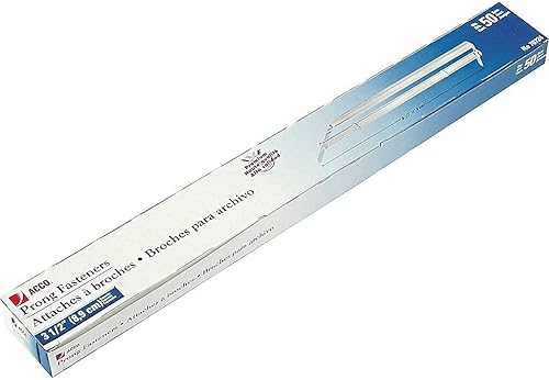 Miniatura 2 de ACCO Productos - ACCO - Sujetadores de papel de 2 piezas de alta calidad, 3-1/2 amperios; capacidad, 8-1/2 amperios; Ctr-a-Ctr, 50/caja - Se vende