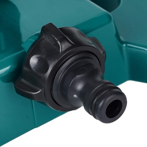 Miniatura 9 de Aspersor de césped, tres brazos giratorios de 360 grados, ajustable, rociador de agua para jardín, herramienta de riego de césped (verde)
