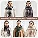 Brown Women's Large Plaid Scarf Fashion Long Shawl Wrap for Winter Warm Lightweight