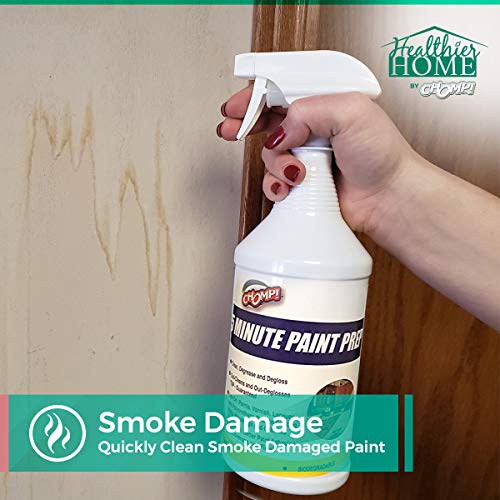 Chomp! Paint Prep Cleaner Deglosser: Healthier Home 5 Minute Wall And Ceiling, Baseboards, Cabinets Painting Preparation Trim, Spray Gloss, Dirt, Grime, Grease Remover 32 Ounces, 32 Oz #TOP5