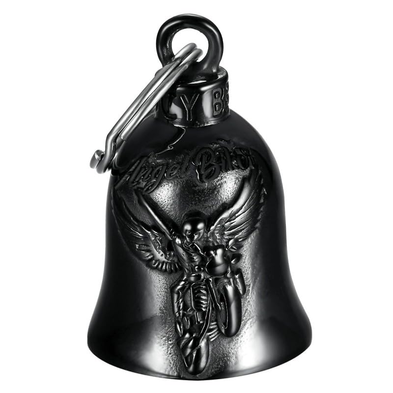 Moto campana ANGEL BIKER Guardian Gremlin Mocy Bell Acciaio inox nero