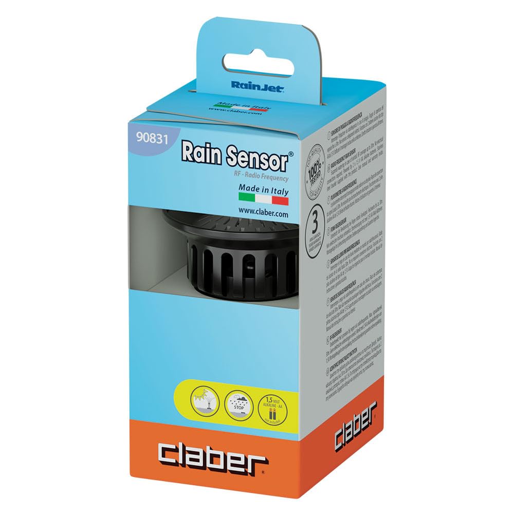 Claber Rain Sensor RF, sensore di pioggia a radiofrequenza per programmatore di irrigazione