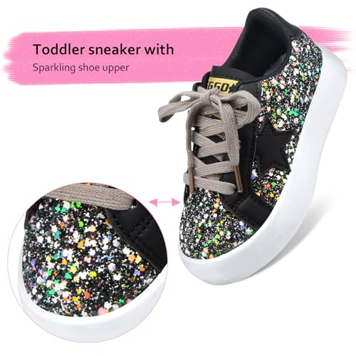 Girls Sneakers Glitter Tennis Shoes Lightweight Non-Slip Running Walking Shoes for Toddler/Little Kid/Big Kid4