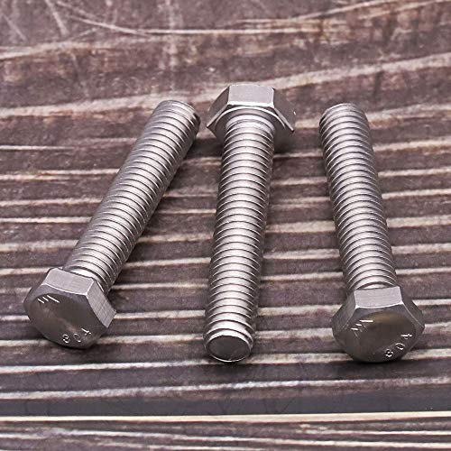 Image of 5 /16-18 x 3 /4 inch Hex Head Bolts Screws, 304 Stainless Steel 18-8, Fully Threaded, Hexagon Head Cap Bolts Screws, Coarse Thread UNC, 50 PCS