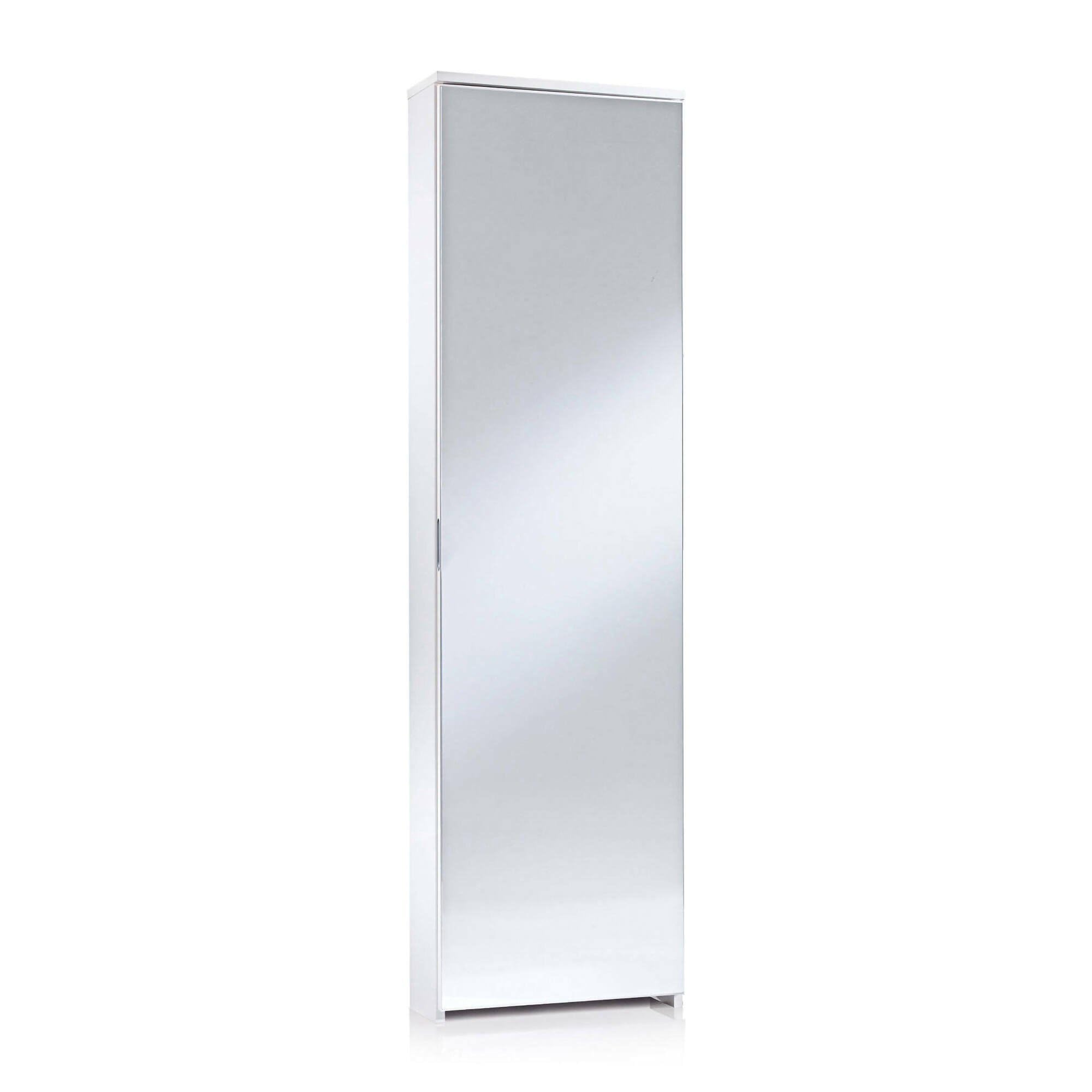 Dmora Scarpiera Ciclamino 18x50x178h cm Bianco 5 Ripiani 10 Paia, Mobile Portascarpe 5 Vani Made in Italy