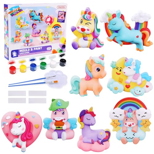 BelleStyle Unicornios para Niñas Kit de Pintura de Yeso Arte y Manualidades Juguetes Niña, Figuras de Escayola Pintar Kit Juego Regalos Creativo Cumpleaños Navidad para Niños 5 6 7 8 9 10 11 12 Años